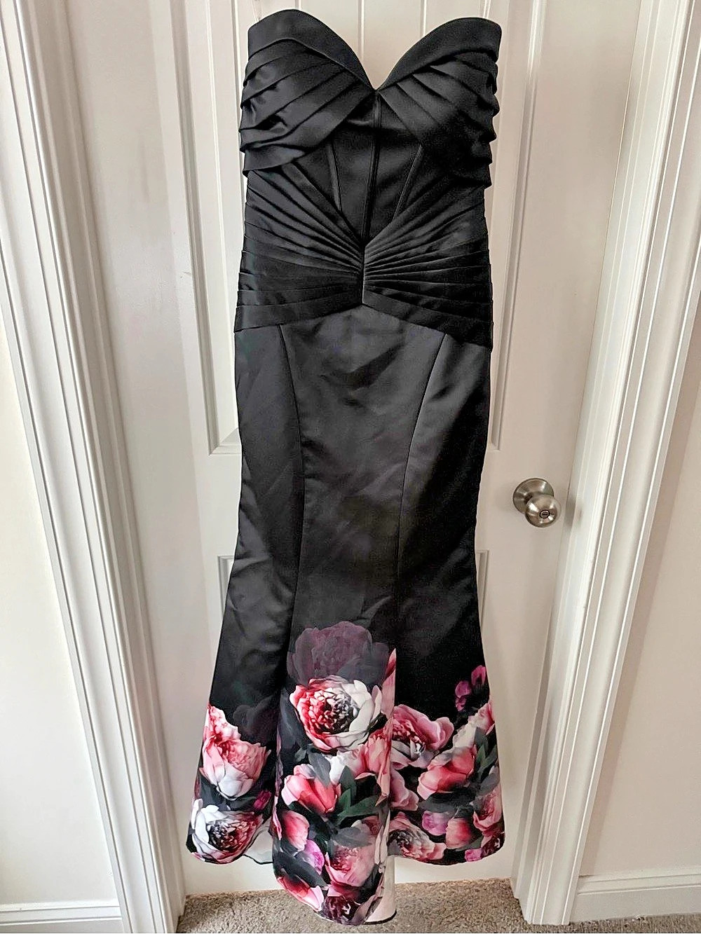 Truly Zac Posen Floral Strapless Maxi Dress Size 2 Like New